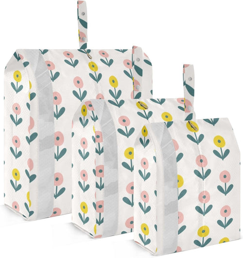 3 Set Packing Travel Organizer Rustic Flowers Cute Portable Closet Storage Compression Bags Bedroom Storage And Organization