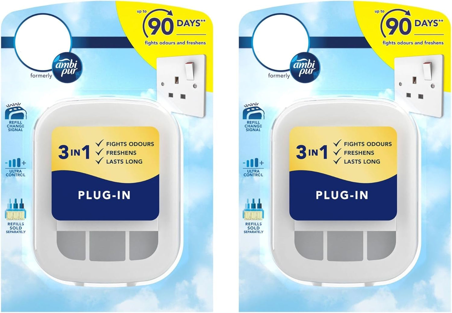 3Volution Plug-in Diffuser Device, Ultra Control, 90 Days Freshness, Pack of 2