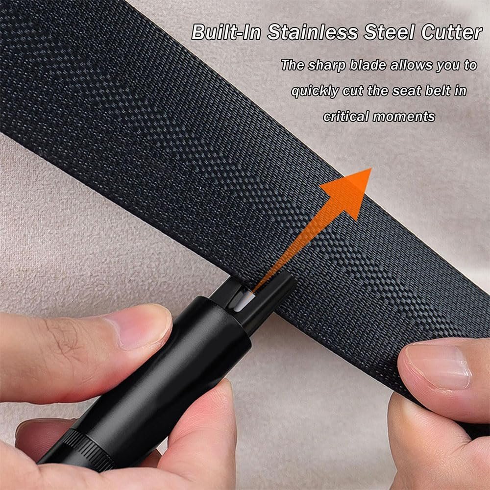 Life Hammer Car, Safe Hero Life Hammer, Car Window Breaker and Seat Belt Cutter, Emergency Escape Tool One Second Window Breaker, Fast Cutting Belt (Sliver)