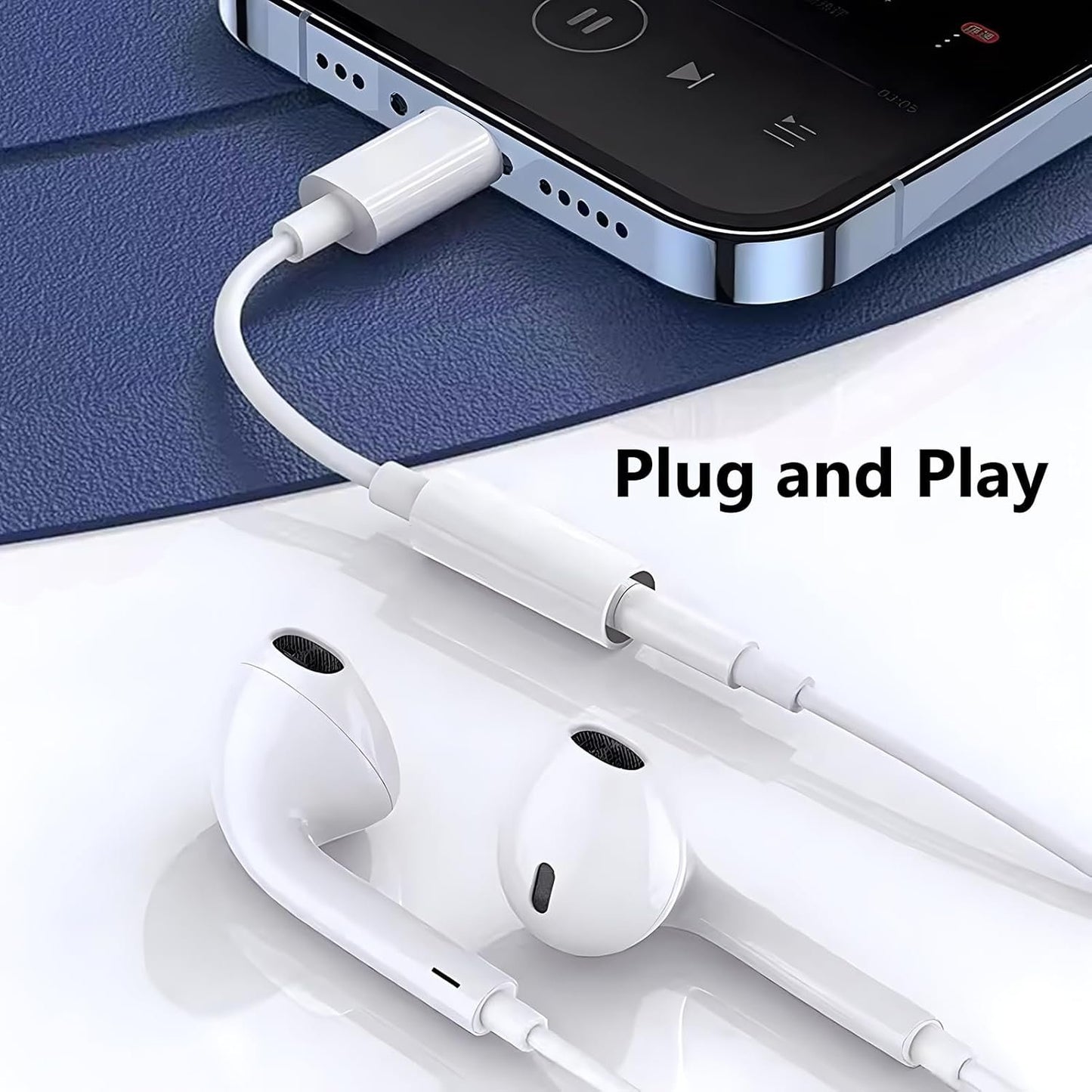 2Pack Apple MFi Certified iPhone Lightning to 3.5mm Headphone Jack Adapter Dongle Apple Wired Headphone Jack Aux Audio Dongle Adapter Compatible for iPhone 14 13 12 11 XS XR X 8 7 Support All iOS