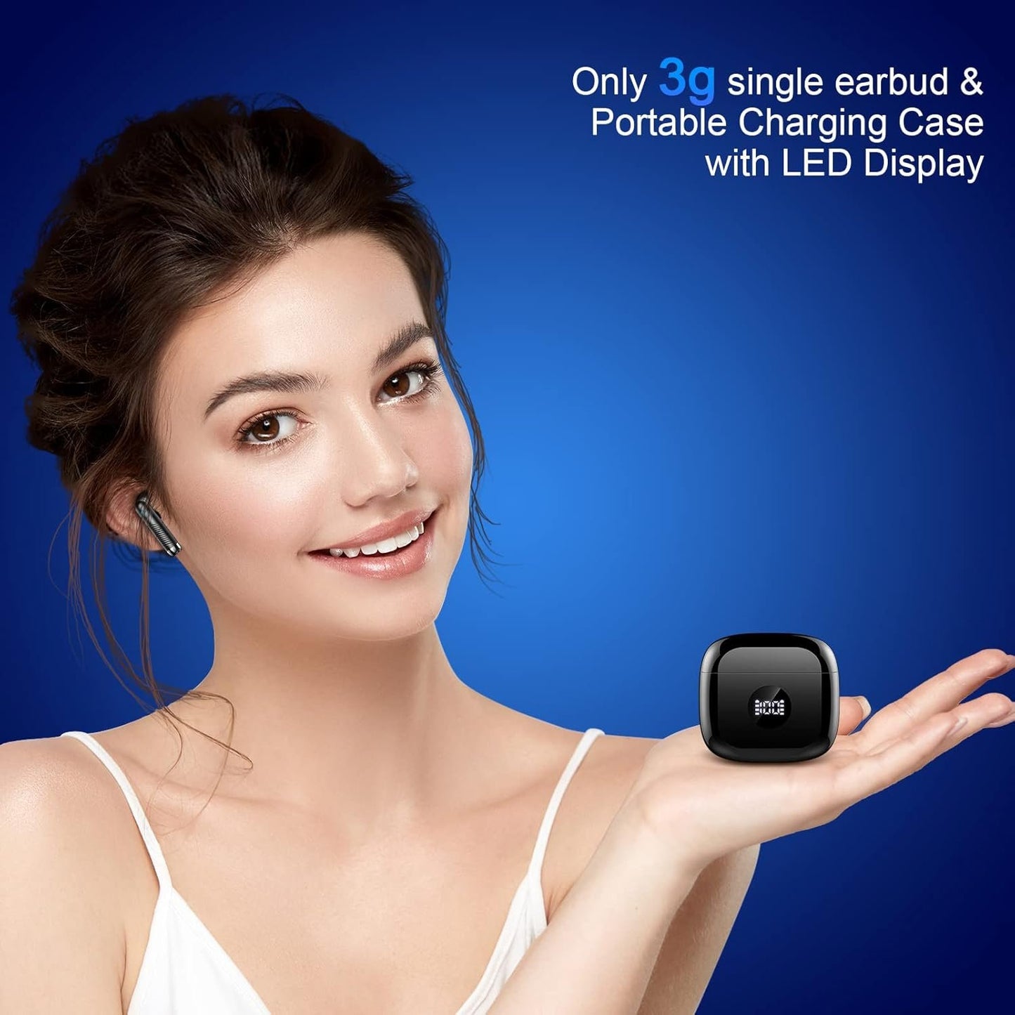 Wireless Earbuds, Bluetooth 5.4 Headphones HiFi Stereo, Wireless Earphones with 4 ENC Noise Cancelling Mics, 40H Playtime Ear Buds with LED Display, IP7 Waterproof Bluetooth Earbuds USB-C Charge
