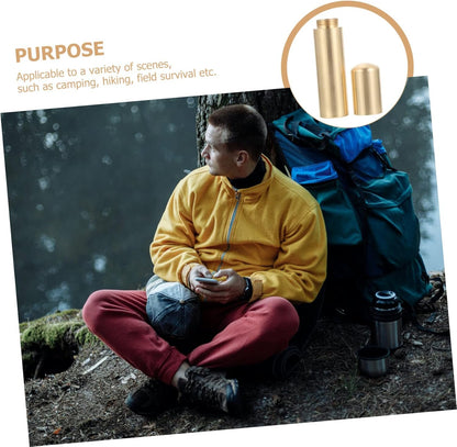 JUMPLAWN Outdoor Match Case Portable Camping Match Holder Durable Metal Survival Match Container
