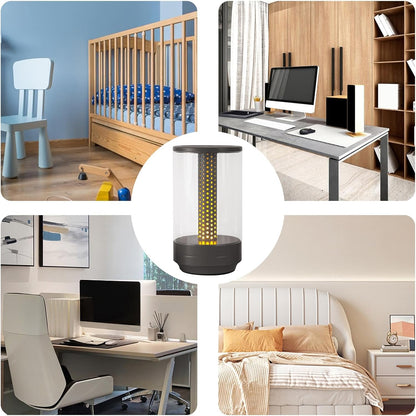 Touch Night Light, Rechargeable LED Desk Lamp, Candlelight Atmosphere, Portable Dimmable Smart Table Light, Warm Lighting for Bedroom, Nursery, Living Room, Dorm, Hospital