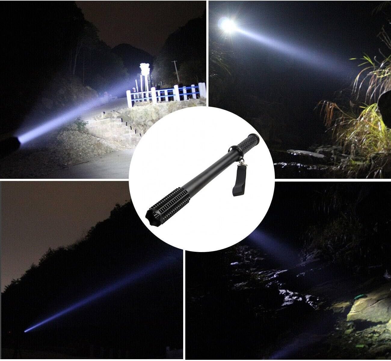 90000LM Baseball Bat LED Flashlights Waterproof Powerful Aluminium for Emergency