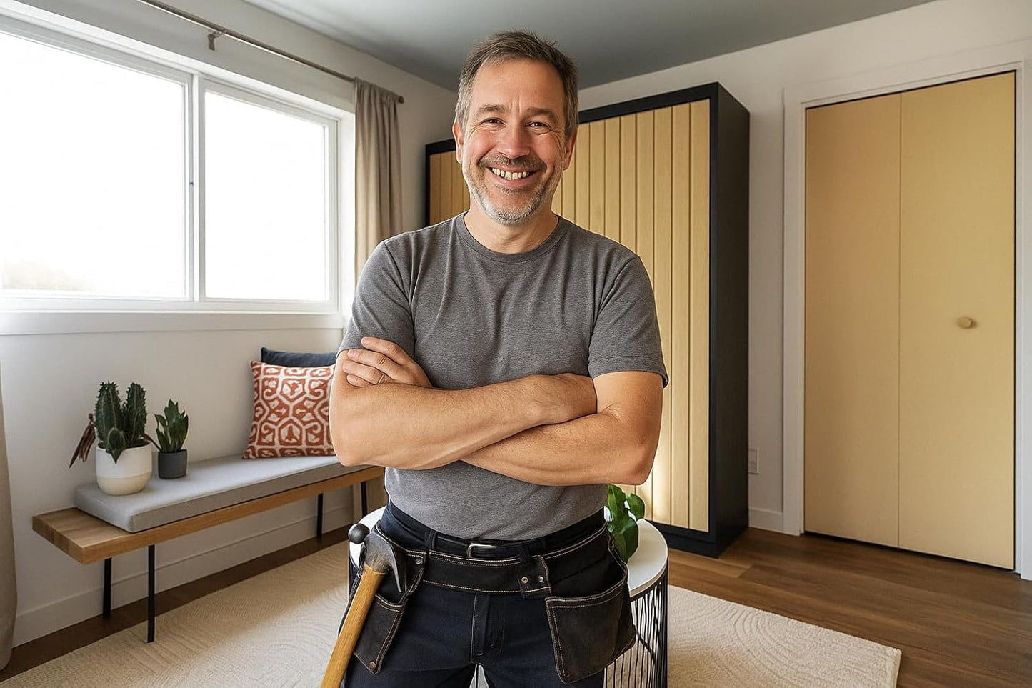 Queen-Size Do It Yourself Murphy Wall Bed Hardware Kit - Vertical Bed Cabinet