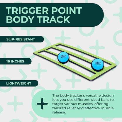Deep Recovery Body Tracks (16 Inches) Trigger Point, Deep Tissue Massage and Sports Therapy Tool (Balls Sold Separately)