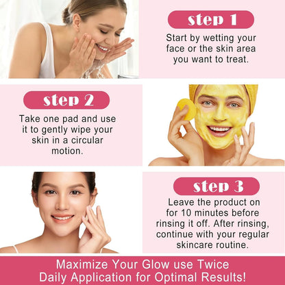 Facial Cleaning Set, 40 Pack Turmeric Cleaning Pads Mousse, Portable Skin Care Tools, Travel Essentials Facial Sponges,Helps Balance Skin Oil And Water, Remove Excess Keratin