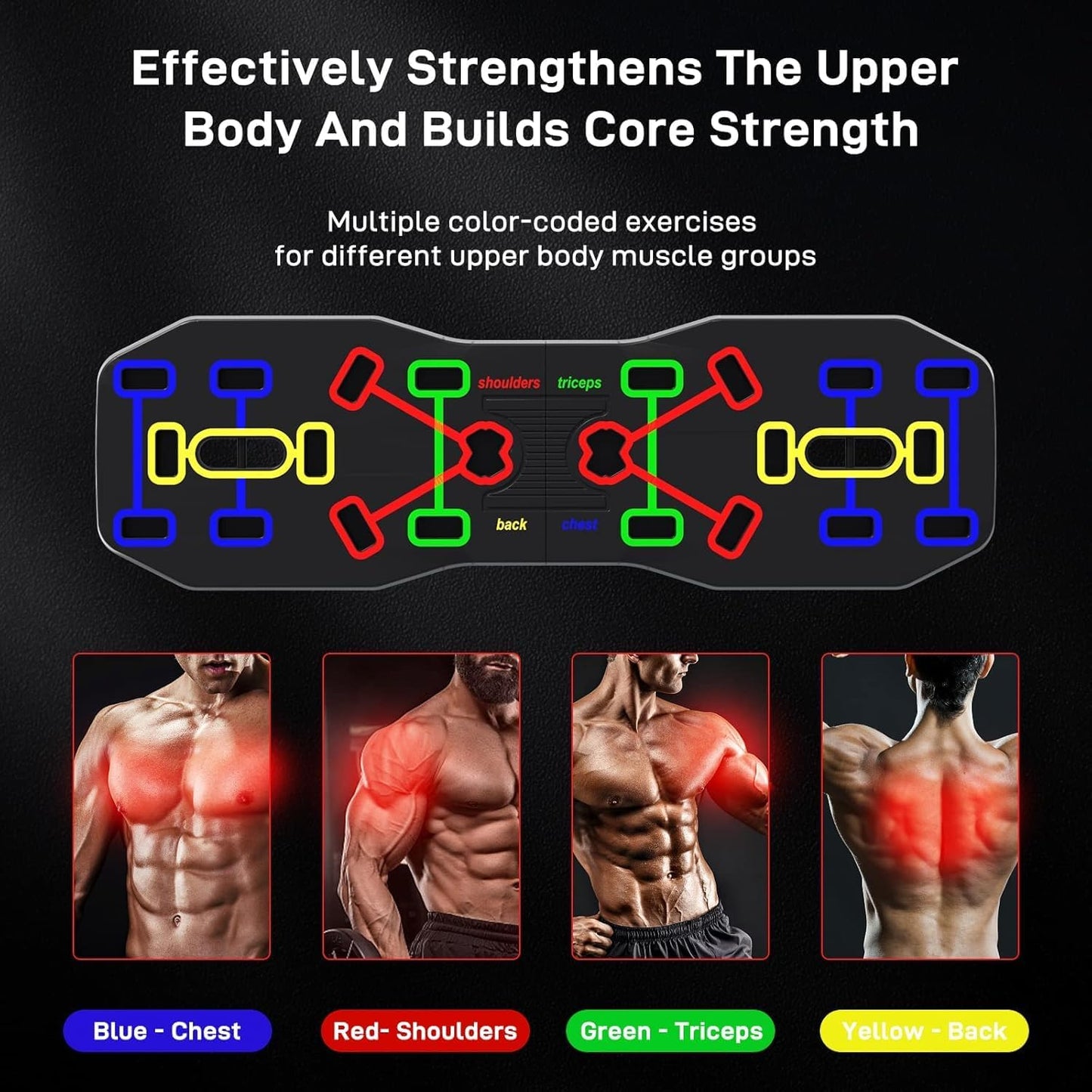 AERLANG Push Up Board, Portable Multi-Function Foldable 10 in 1 Push Up Bar, Push up Handles for Floor,Professional Push Up Strength Training Equipment