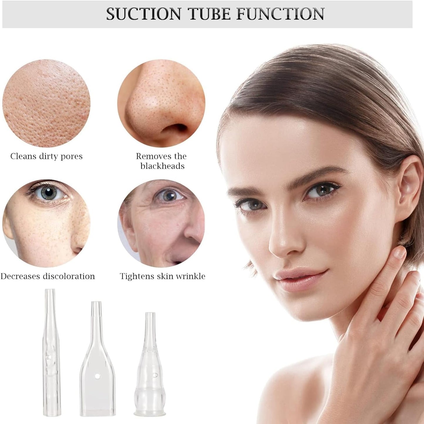 AIMENGXI 3 in 1 Diamond Microdermabrasion Machine, Professional Microdermabrasion Device with Vacuum Spray, Beauty Facial Skin Care Dermabrasion Equipment for Salon Personal Home Use