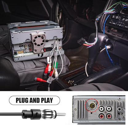 Ant-309 Universal Amplified Electronic Internal Car Radio Antenna Adapter with Adhesive Mount for Car Radio FM AM, AM 520KHz-1710KHz – Compatible with Various Brands