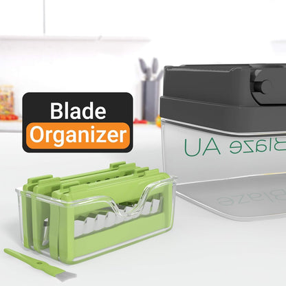 Blaze AU 15 in 1 Premium Vegetable Chopper, Onion Chopper, Salad Chopper, Food Chopper with Container Chopper Vegetable Cutter for Home Essentials & Kitchen Gadgets, Veggie Chopper & Slap Chop (Black)