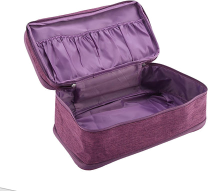 Travel Underwear Organizer, Portable Travel Storage Organizer Waterproof for Cosmetics, Toiletries, Hotel, Home, Bathroom, Airplane (Purple)