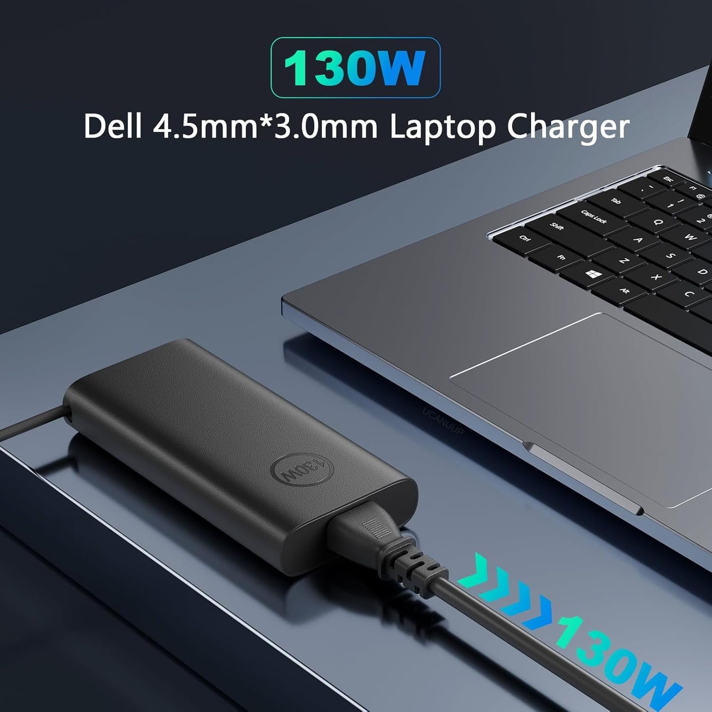 130W Dell Laptop Charger Slim Tip 4.5mm for Dell XPS 15 7590 9530 9550 9560 9570 9575 Inspiron 7348 Precision M3800 5510 5520 5530 06TTY6 AC Adapter Power Replacement Supply Cord