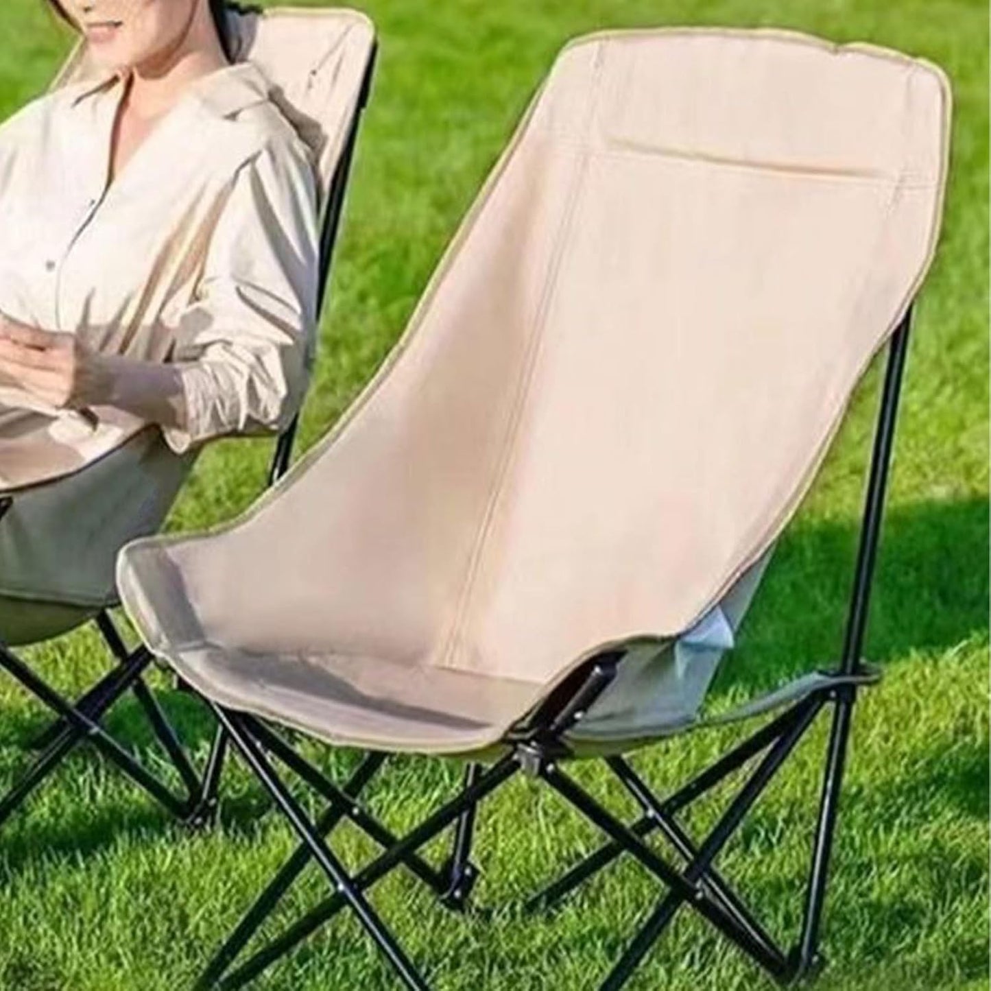 Folding Camping Chair, Portable Beach Seat, Breathable Outdoor Gear, 35.83 x 18.11 x 18.11 Inches, Lightweight Travel Furniture, for Garden, Hiking, Fishing, Picnic, Sports Events