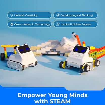 Makeblock Codey Rocky Robot Toy, Programmable and Interactive Emo Robot for Kids 6+, STEM Learning Educational Toys Support Scratch Python Programming, Rechargeable Smart Coding Robot Gift for Kids