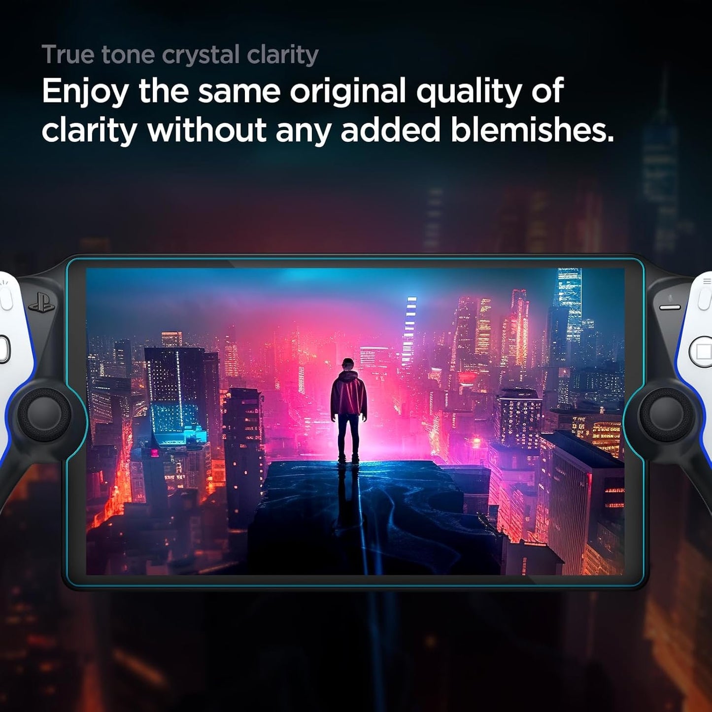 Spigen Tempered Glass Screen Protector [GlasTR EZ FIT] designed for PlayStation Portal Remote Player - 1 Pack