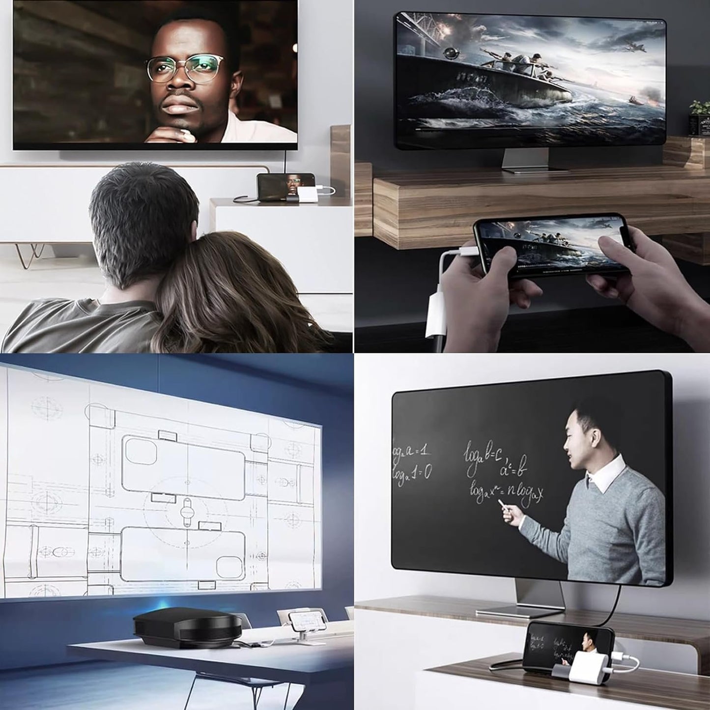 Lightning to HDMI Digital AV Adapter for iPhone,[Apple MFi Certified] 1080P Video & Audio Sync Screen AV Converter with Charging Port Compatible for iPhone 14/13/12/11/XS/Pad to HDTV/Projector/Monitor