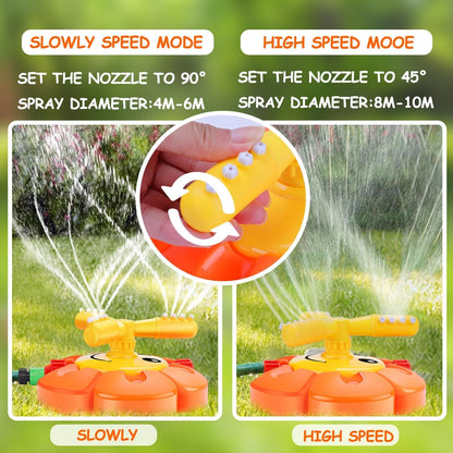 Water Sprinkler for Kids Toddlers Sprinklers with Roating Spray Nozzles Attaches Garden Water Hose Outdoor Play Outside Toys 1-3 2-4 Summer Backyard Lawn Game Yard Water Toy for Kids 3-5 4-8 Boy Girl