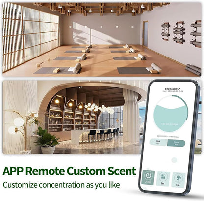 500ml Scent Air Machine for Home, Waterless Diffuser with APP Control, 1500 sq. ft Coverage, Essential Oil Diffuser Hotel Scent Diffuser Cold Air Nebulizer for Large Room Hotel Office Silver