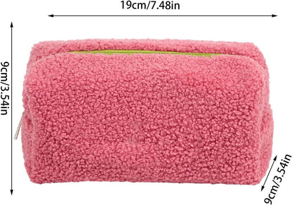 Soft Makeup Bag, Travel Toiletry Pouch, Large Capacity Cosmetic Case, Protective Beauty Organizer, Portable Storage Holder, For, Brushes, Accessories, Daily Use, Travel, pink, Please refer to