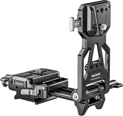 NEEWER V Mount Battery Plate with Arca Type Quick Release Plate, Foldable V Lock Mounting Adapter for NEEWER PS099E, Compatible with Camera Cage Video Rig Accessories DJI RS4 RS3 Gimbal, PS015 PRO