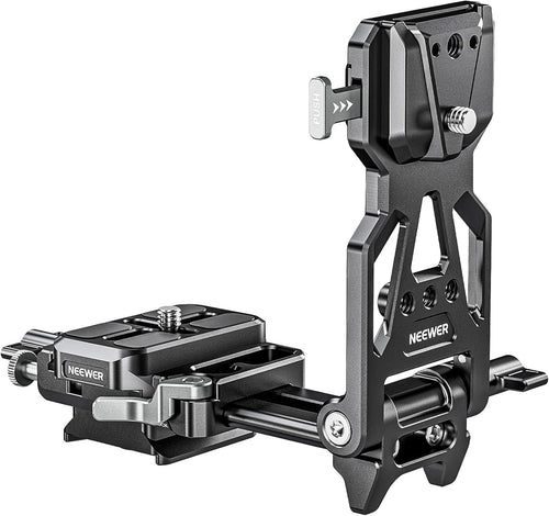 NEEWER V Mount Battery Plate with Arca Type Quick Release Plate, Foldable V Lock Mounting Adapter for NEEWER PS099E, Compatible with Camera Cage Video Rig Accessories DJI RS4 RS3 Gimbal, PS015 PRO