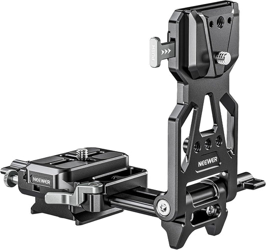NEEWER V Mount Battery Plate with Arca Type Quick Release Plate, Foldable V Lock Mounting Adapter for NEEWER PS099E, Compatible with Camera Cage Video Rig Accessories DJI RS4 RS3 Gimbal, PS015 PRO