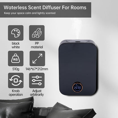 Waterless Oil Diffuser, Knob Key/Bluetooth Control, Aroma Machine for House,Hotel,Essential Oil Diffusers for Home, Air Fresheners for Large House