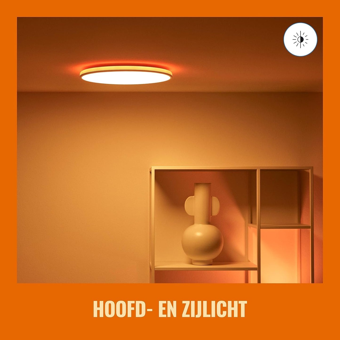 WiZ Colour Arca Smart Connected WiFi Dual Zone Ceiling Light. [White] App Control for Indoor Home Lighting, Livingroom and Bedroom