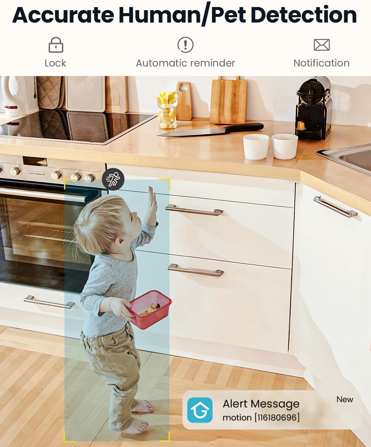 ieGeek 2K Indoor Home Security Cameras，360° Pet Camera with Auto Tracking, Motion & Sound Detection，3MP Night Vision, 2.4G/5G WiFi Dog Camera with Phone App, Cloud & Memory Storage, Works with Alexa