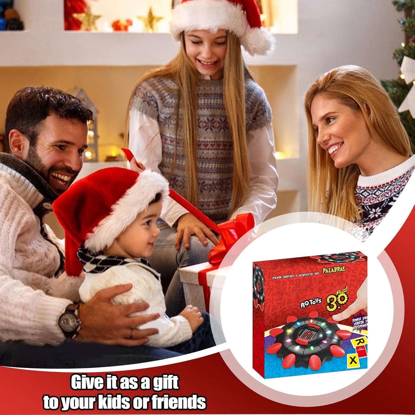 Interactive Alphabet Word Game, Card Play Board Learning Toy, Educational Handheld Fun, Ideal for Party & Family with Kids Colorful Set, 10.43 x 10.43 x 1.97 Inches