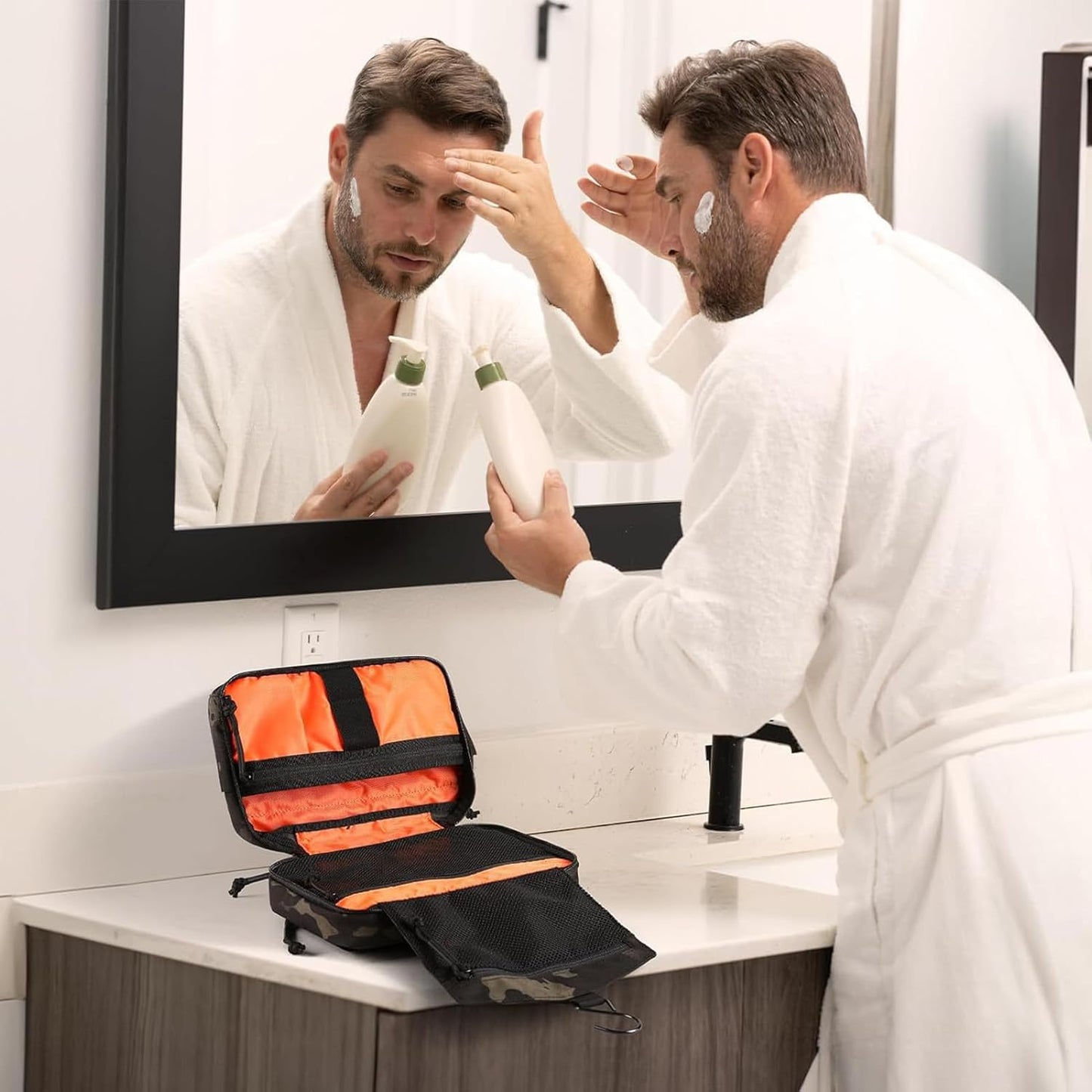 Men's Travel Toiletry Bags, Waterproof, Travel Bag, Cosmetic Bag, Portable Travel Bag, Travel Bag, Travel Hygienic Bag, Black , Se référer au descriptif,