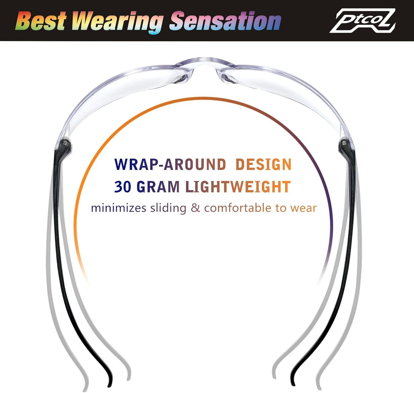 PTCOL Safety Glasses Bulk Pack, Protective Goggles for Adults and Kids