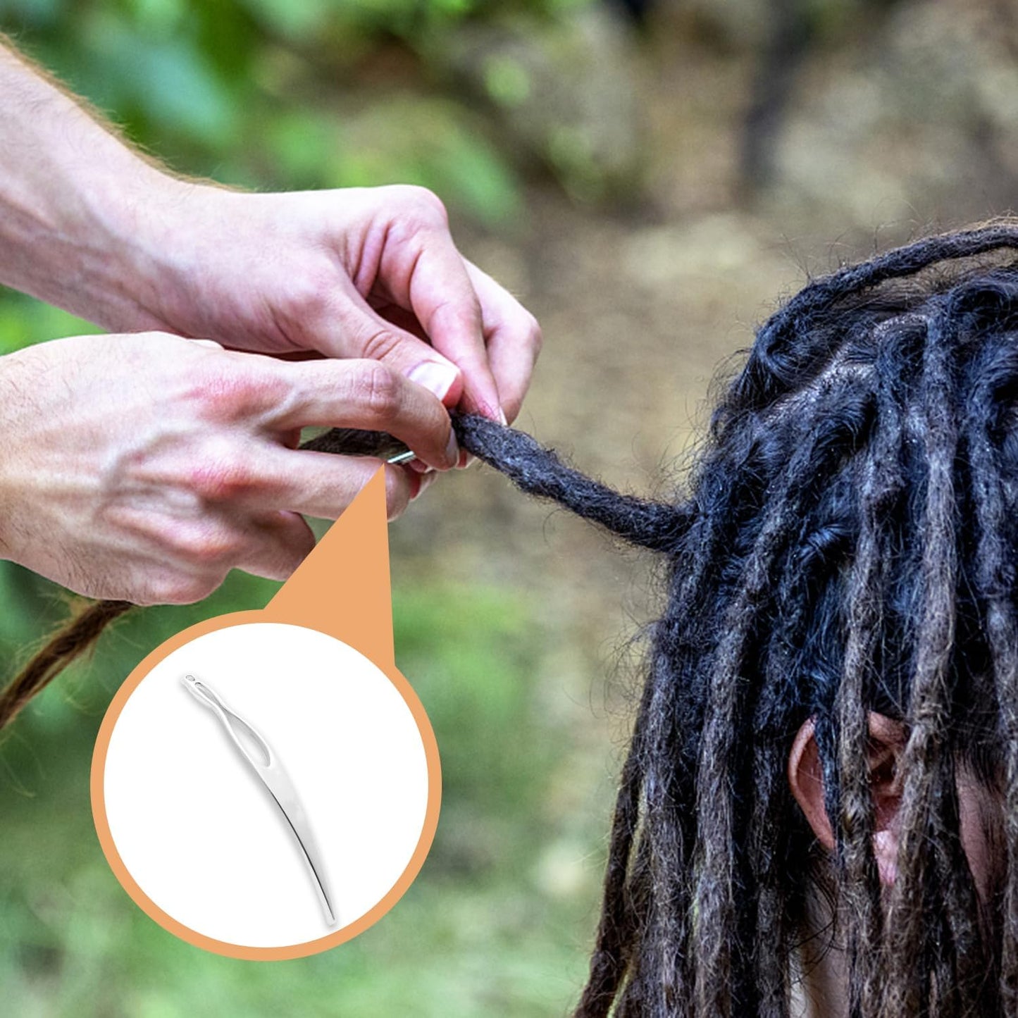 3 Pieces Dreadlock Tool Interlocking Tool, Hair Twist Tool, Hair Interlocking Sisterlocks, Easyloc Needle for Hair, Dreadlocks Maker, Locs Accessories (3 Colors)