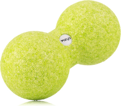 FIZYO Double EPP Massage Ball 16x8cm - Muscle Massager for Back, Neck, Foot and Trigger Point, Physical Therapy, Yoga, CrossFit, Pilates, Recovery and Rehabilitation (Lemon)