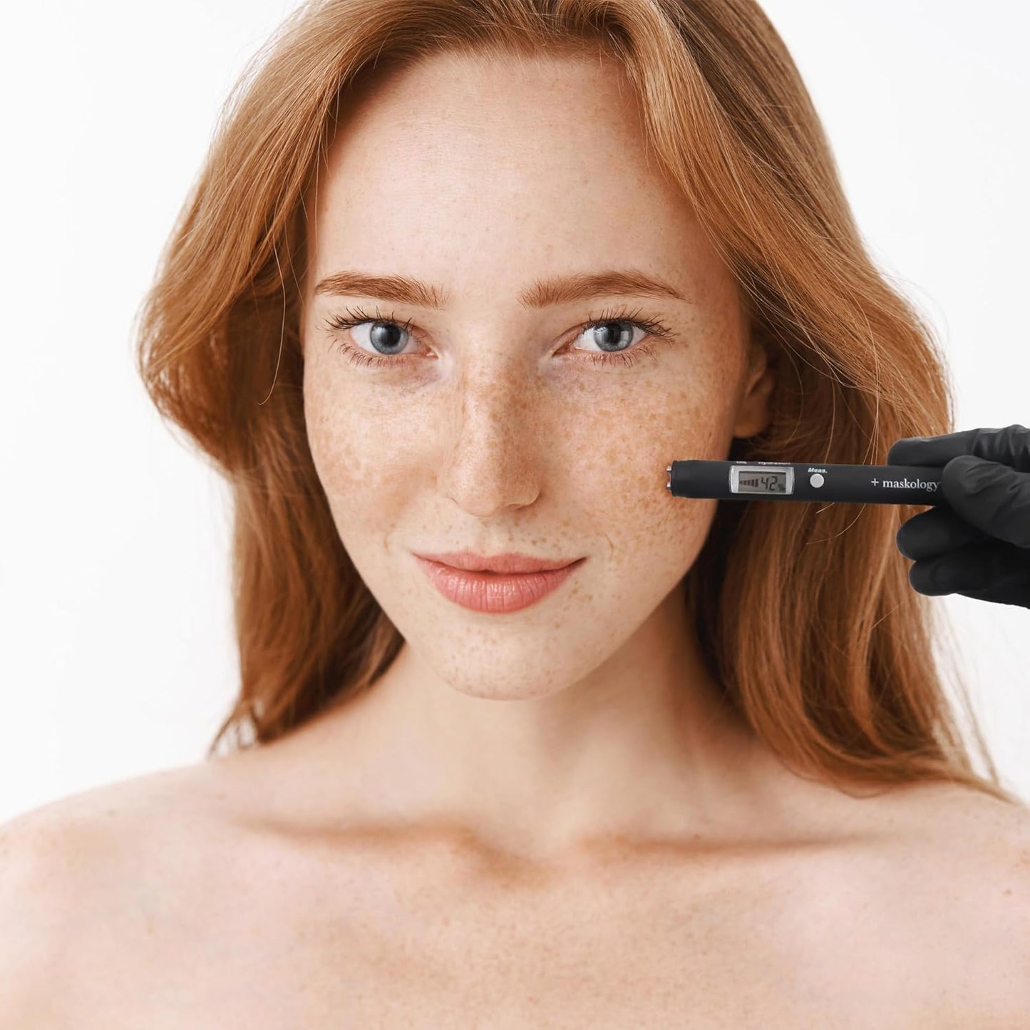 MASKOLOGY Skin Analyser | Skin Analysis Device | Facial Skin Hydration & Oil Analysis Test Pen | Digital Skin Detector Pen with LCD Display | Skin Care Device for Home