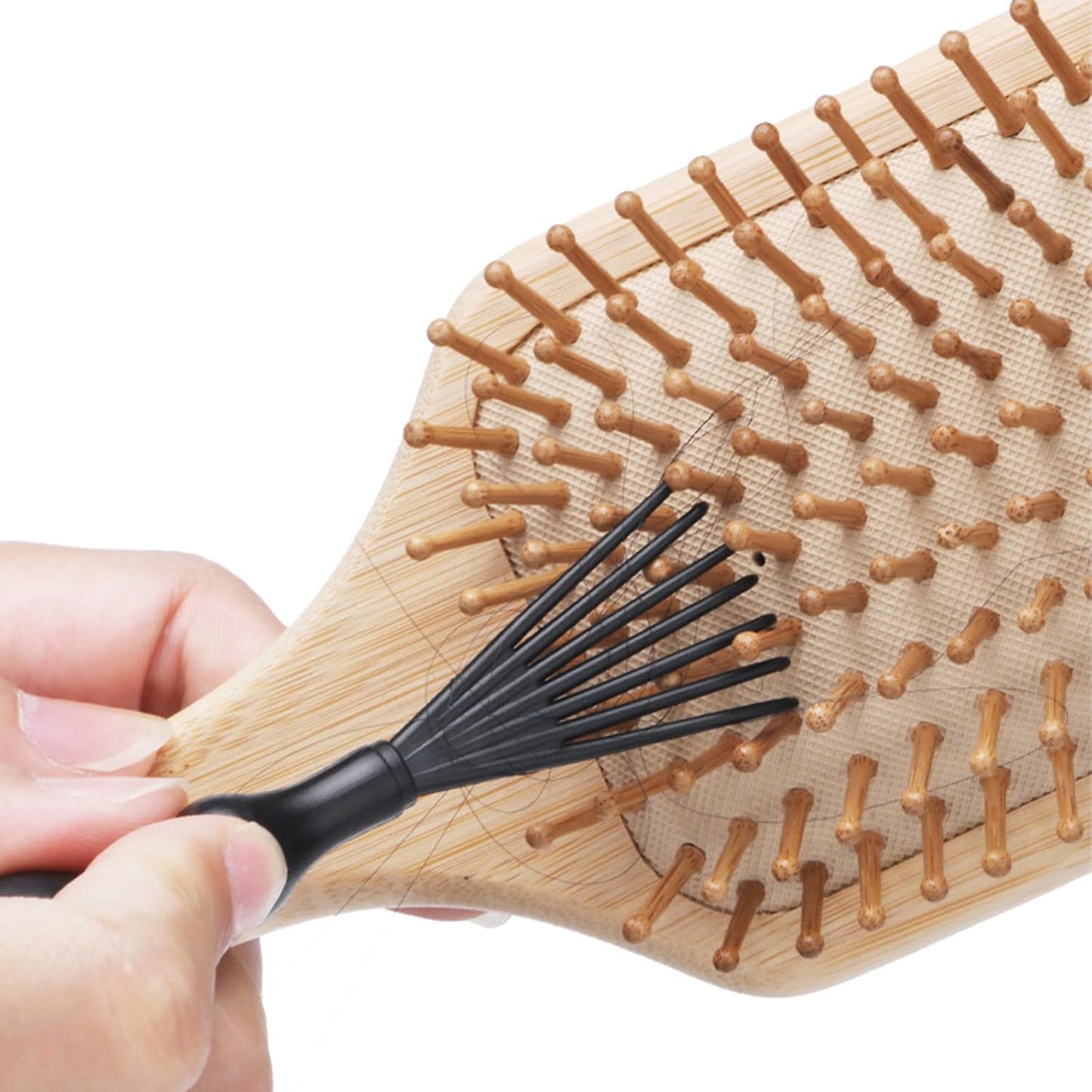 Professional 5-in-1 Hair Brush Set with Cleaner Tool - Vent Air Cushion Brush + Detangling Comb + Scalp Massage Balloon Brush for Curly/Straight Hair | Anti-Static & Heat-Resistant Styling Tools