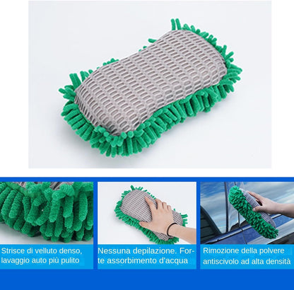 Sponge Car Wash, Purpose Detailing Pads, 10 x 4.92 cm Large Scrubber Sponge, Soft Non Scratch, Highly Absorbent Material for Vehicle Glass Kitchen Cleaning Use