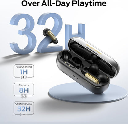 Monster AI Translation Earbuds Open AC601, 3-in-1 Translator Wireless Earbuds, Bluetooth 6.0 Open Earphones with 115 Languages Translation, Real-Time AI & Touch Control Wireless Headphone