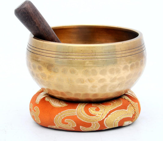 Handmade Singing bowl-Tibetan Singing bowl set-Singing bowl, Mallet and Cushion-Chakra Balance, Meditation and peace-Handmade in nepal