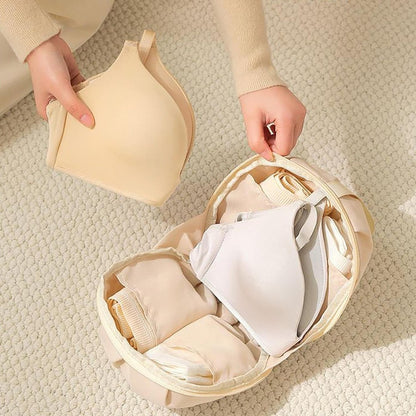 Travel Bra Underwear Organizer, Portable Lingerie Storage Bag, 9.06x5.51x7.09inches, Multifunctional Packing Cube for Business Trip, Socks, Panties, Home Closet Organization