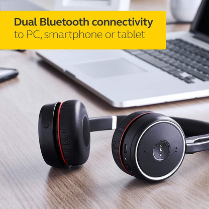 Jabra Evolve 75 Stereo MS Wireless Headset with Charging Stand, Black