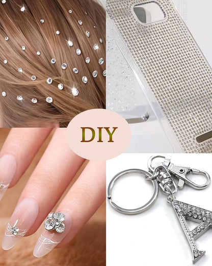 Zeayebsr 5 Pieces Rhinestone Stickers Glitter Make Up, Rhinestone Stickers Glitter Face Stickers with Tweezers for Festival DIY Nail Art Face Decoration Party Accessories (Multiple Shapes)