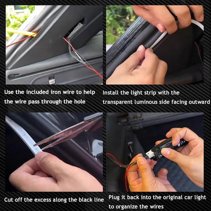 Dynamic Flowing Car Trunk Light Strip, Smart Car Trunk Led Atmosphere Light Strip, Universal Waterproof Cargo Ambient Lighting,for SUV Truck Trailers (Blue,2m/78in)