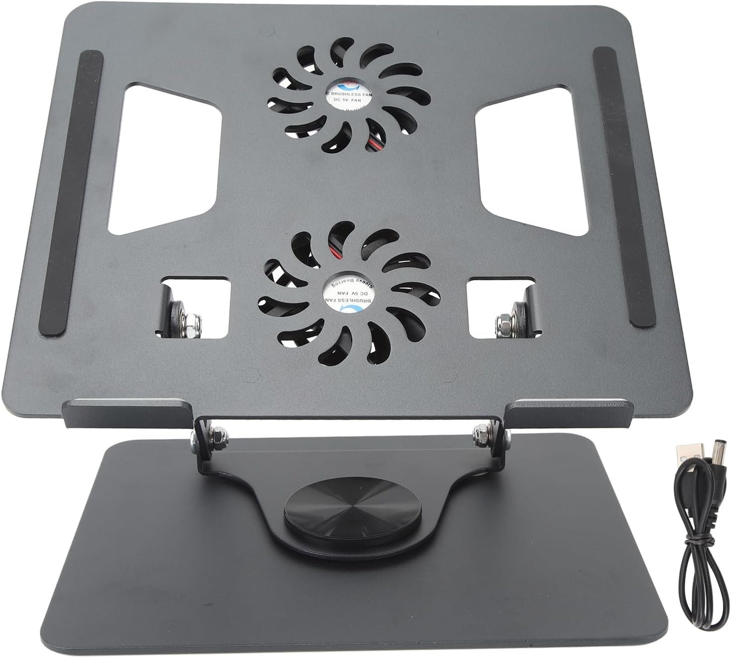 Laptop Stand, Notebook Riser Holder with Stepless Adjustable Cooling Fan Design, Ergonomic Rotatable Laptop Holder for Devices 11 to 17.3 Inches