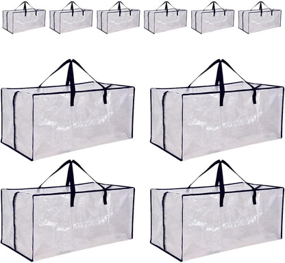 Large Moving Bags for Clothes, Foldable Storage Tote, Bedroom Clothes Storage Bags, Bedding Packing Totes, Heavy Duty Moving Bags 10pcs Foldable Totes for Efficient Packing and Organization