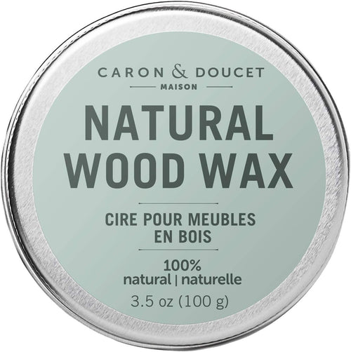Caron & Doucet - Natural Wood Conditioning Vegan Wax Finish - 100% Plant Based Wood Conditioning and Polishing Wax Finish - Orange Scented - Suitable for Natural Wood Furniture. (100g)