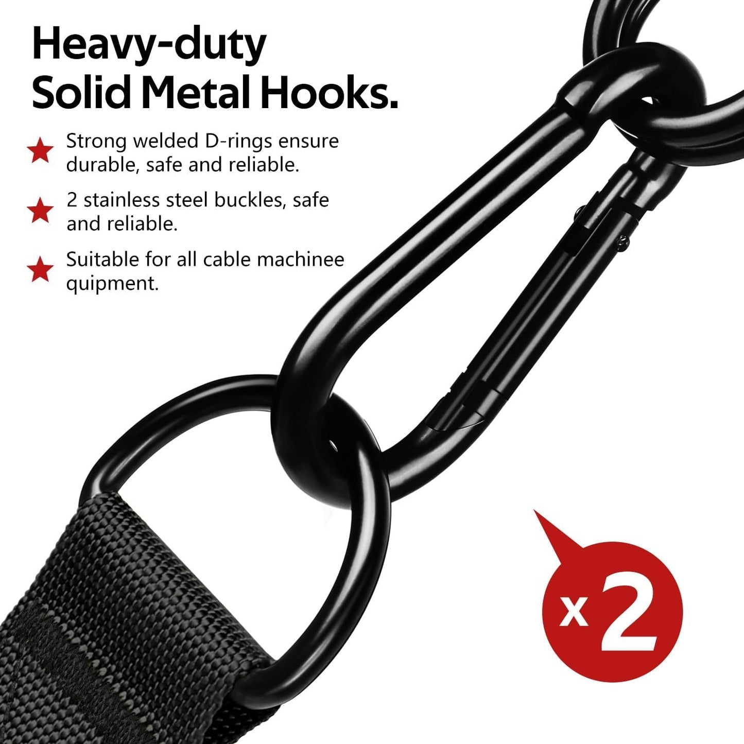 WALITO Exercise Handles, Replacement Cable Machine Attachments for Home Gym Equipment, Pulley System, Pilates, Resistance Bands, Strength Trainer, Heavy Duty Working Out Handles Accessories