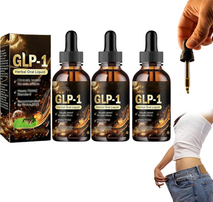Tirzepatide Glp-1 Herbal Oral Liquid, Natural Advanced Body Care Liquids Drop, Glp-1 Drops for Women and Men, Promote Intestinal Digestion (3)