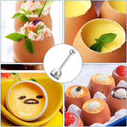 Soft Hard Boiled Egg Topper Stainless Steel Metal Egg Scissors, Egg Topper Shell Remover Egg Opener Kitchen Gadget for Raw or Soft Hard Boiled Egg Peeler for Breakfast Kitchen Tool Egg Cutter Topper